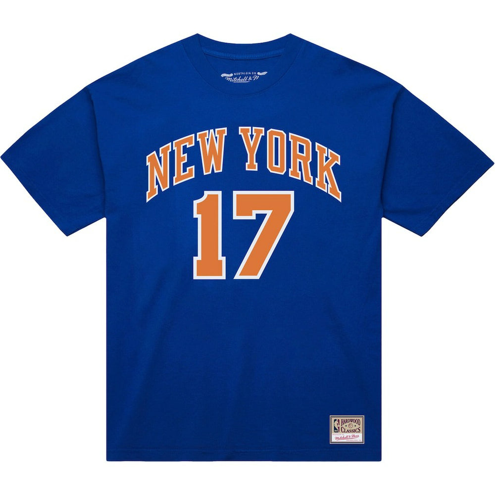 Jeremy Lin New York Knicks Name & Number T-Shirt - Blue | Mitchell & Ness sale