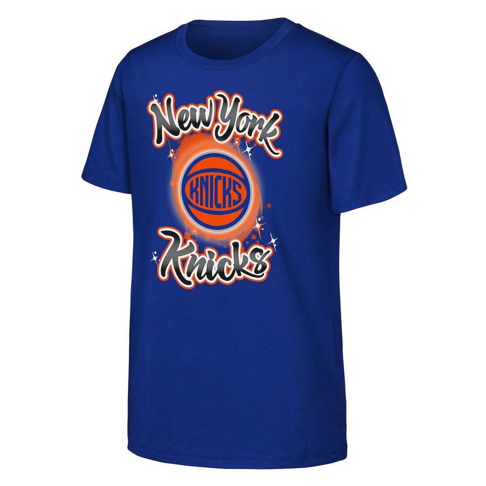 New York Knicks Outerstuff Youth Air Brush T-Shirt - Blue on sale