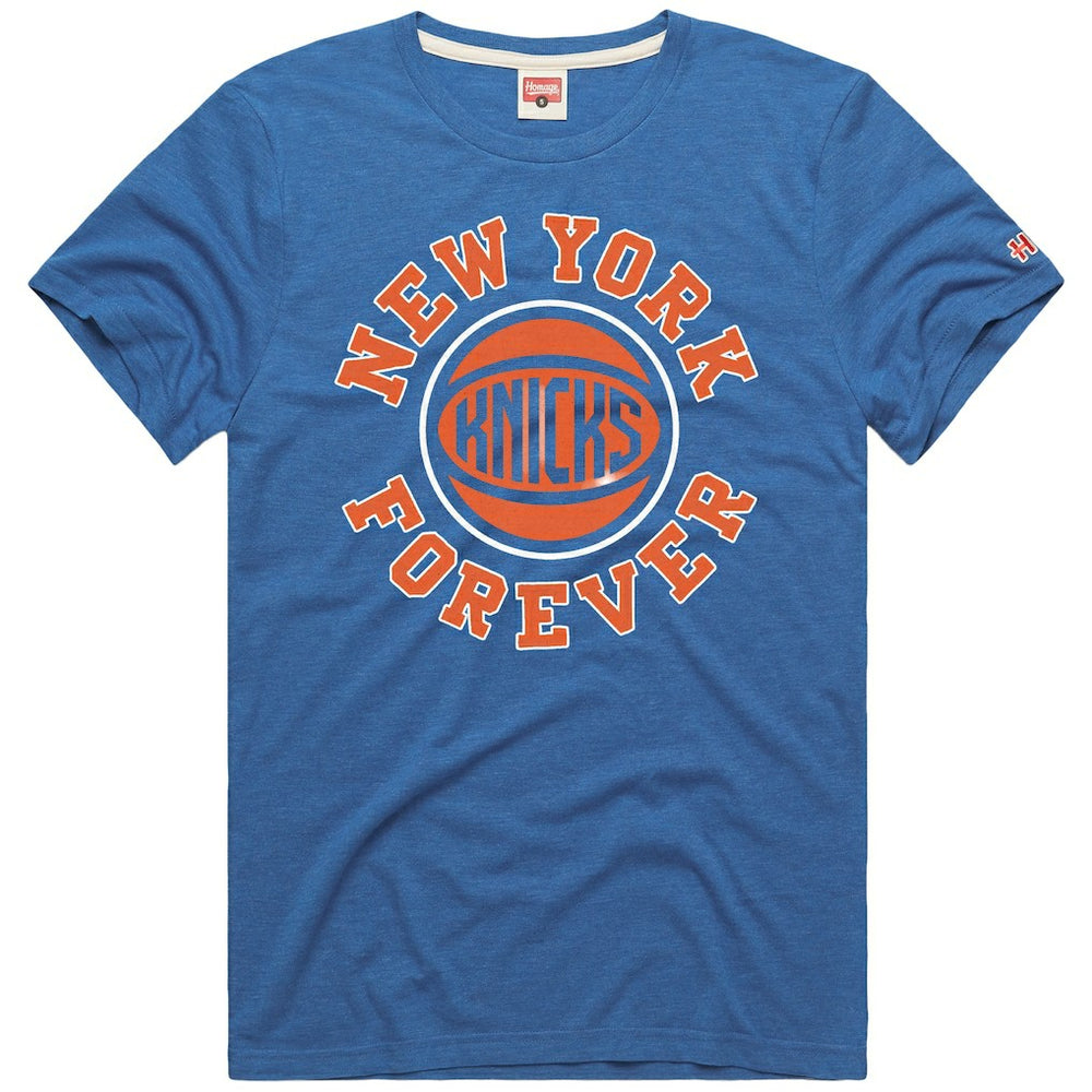 New York Knicks Homage Forever Tri-Blend T-Shirt - Blue outlet