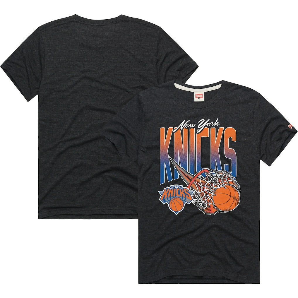 New York Knicks Homage On Fire Tri-Blend T-Shirt - Charcoal discount