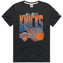 New York Knicks Homage On Fire Tri-Blend T-Shirt - Charcoal discount