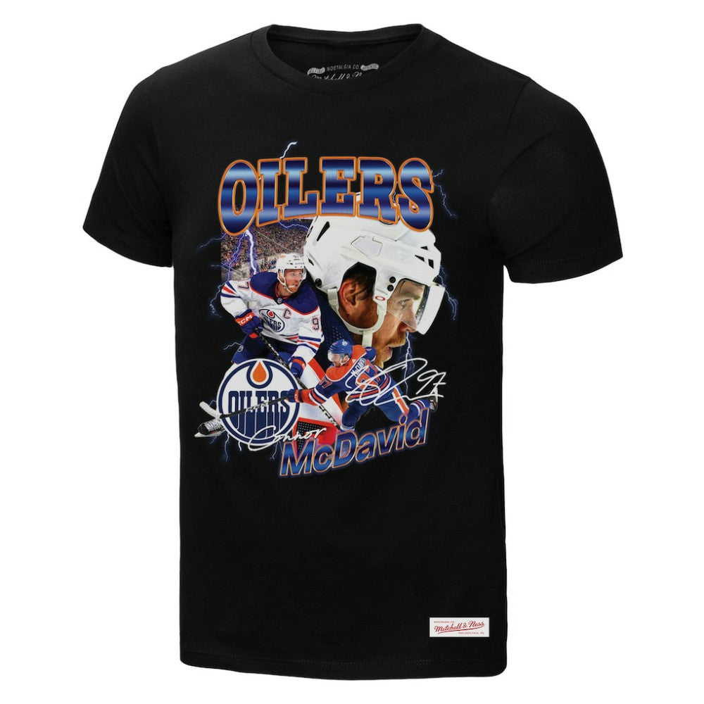 Connor McDavid Edmonton Oilers Mitchell & Ness 2.0 Player Graphic T-Shirt Black