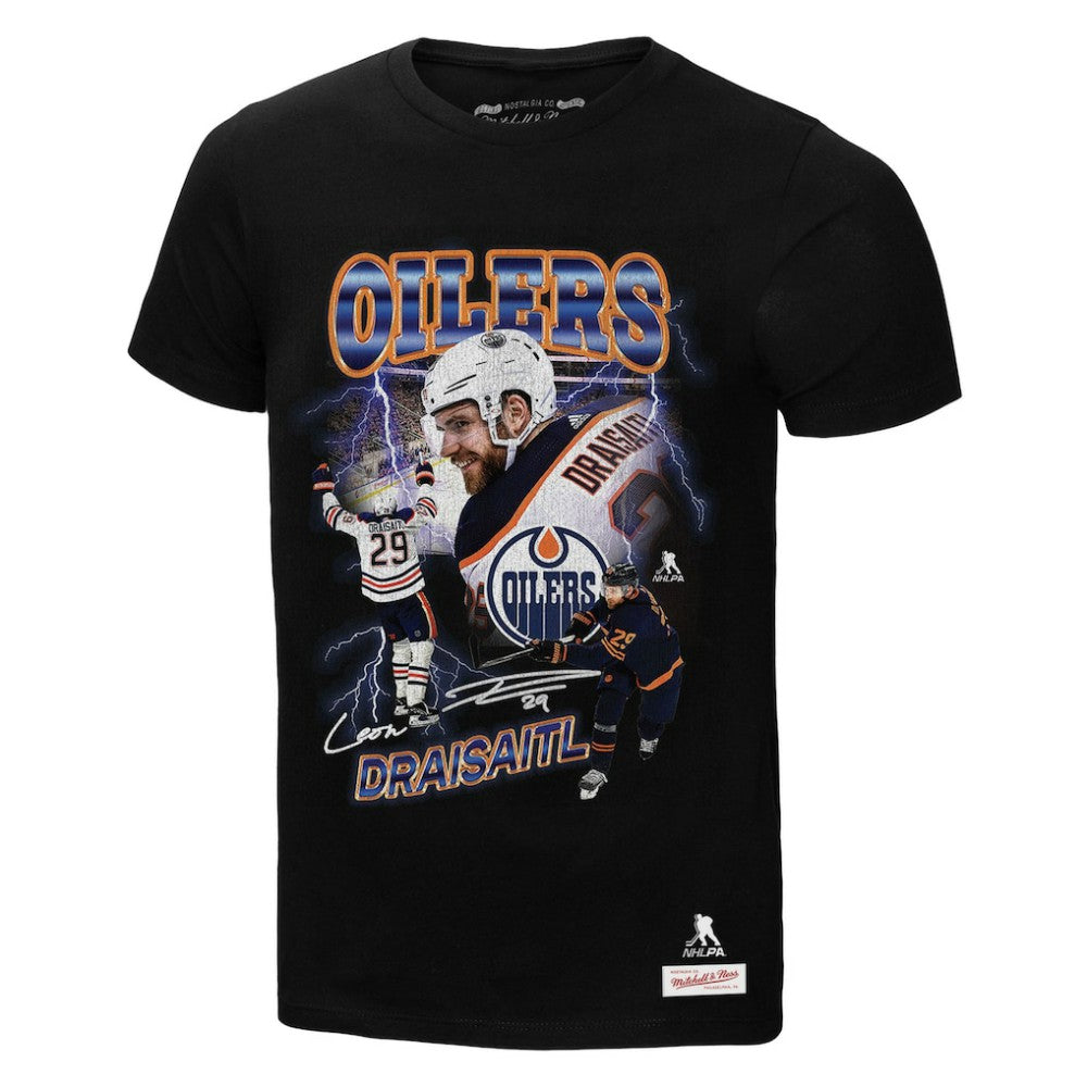 Leon Draisaitl Edmonton Oilers Mitchell & Ness 2.0 Player Graphic T-Shirt Black