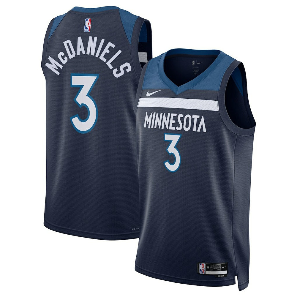 Jaden McDaniels Minnesota Timberwolves Unisex Swingman Jersey - Icon Edition - Navy | Nike shop