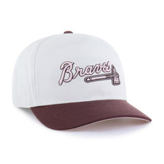 Atlanta Braves Unisex Love Letter Adjustable Hitch Hat - Stone/Burgundy | 47 brand