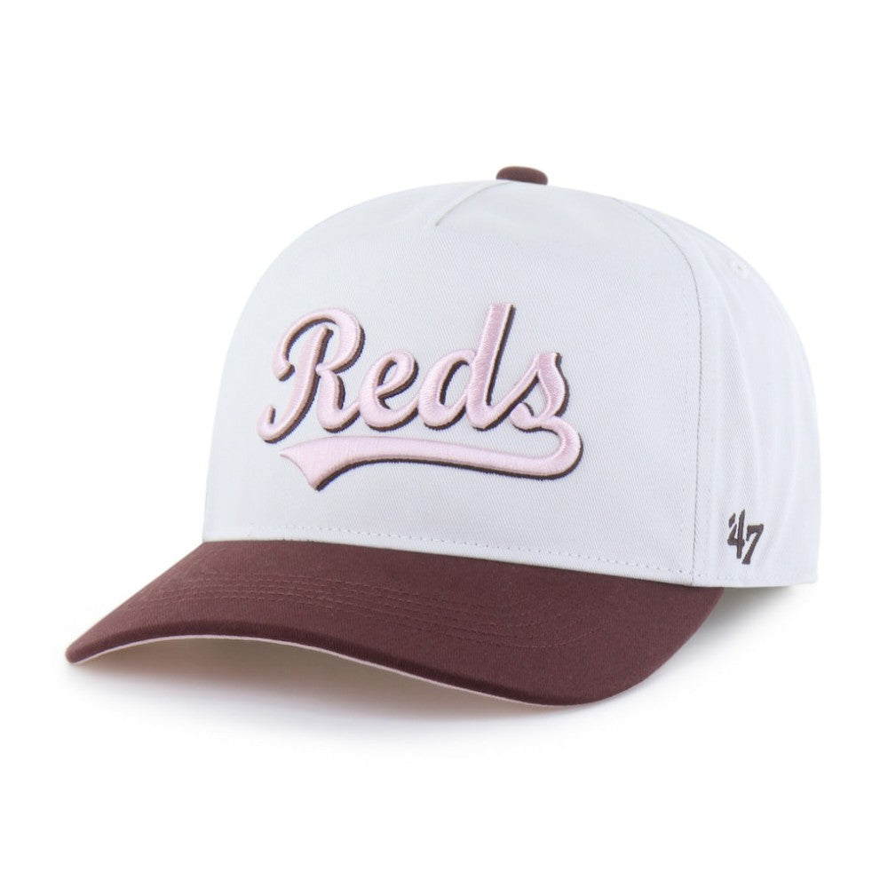 Cincinnati Reds Unisex Love Letter Adjustable Hitch Hat - Stone/Burgundy | 47 brand