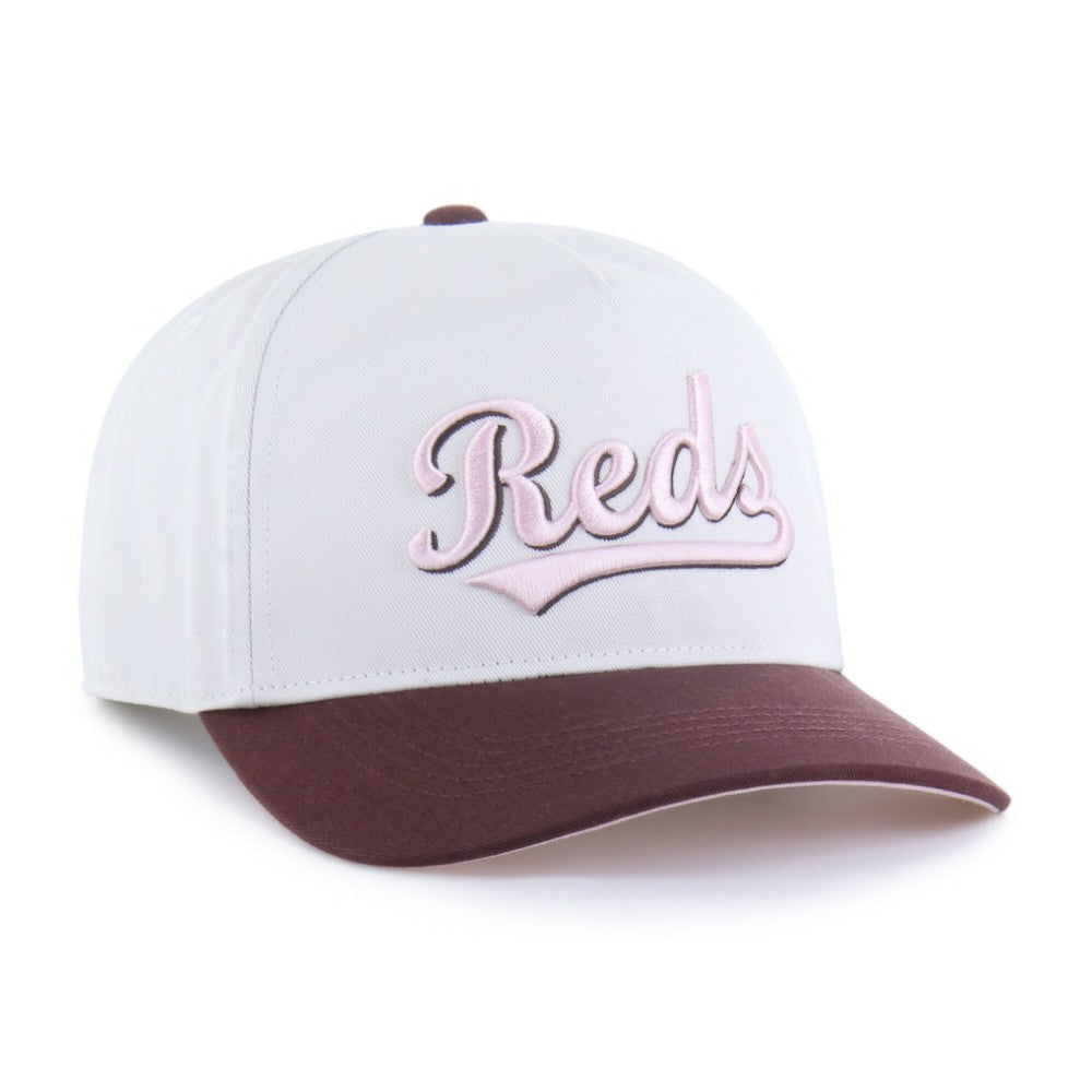 Cincinnati Reds Unisex Love Letter Adjustable Hitch Hat - Stone/Burgundy | 47 brand
