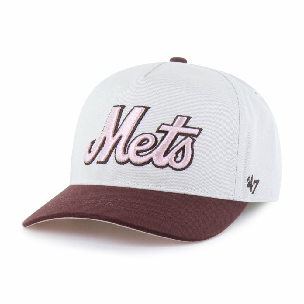 New York Mets Unisex Love Letter Adjustable Hitch Hat - Stone/Burgundy | 47 brand