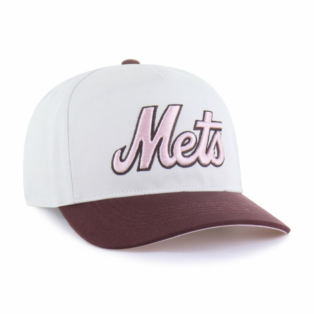 New York Mets Unisex Love Letter Adjustable Hitch Hat - Stone/Burgundy | 47 brand