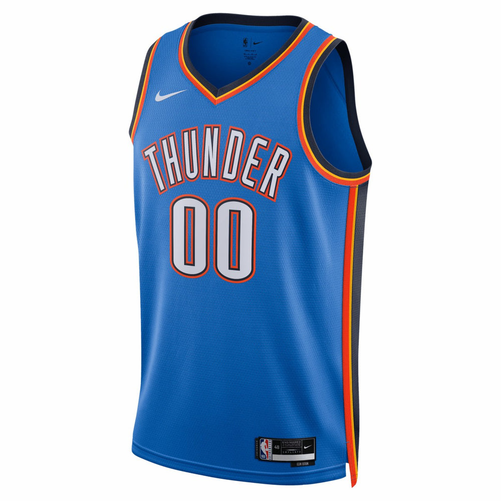 Oklahoma City Thunder Unisex 2025 NBA Finals Patch Custom Swingman Jersey - Blue - Icon Edition | Nike on sale