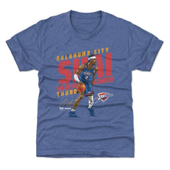 Shai Gilgeous-Alexander Oklahoma City Thunder 500 Level Youth Slant T-Shirt - Blue outlet