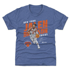 Jalen Brunson New York Knicks 500 Level Youth Slant T-Shirt - Blue on sale