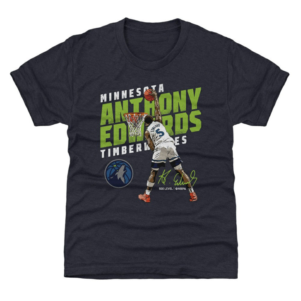 Anthony Edwards Minnesota Timberwolves 500 Level Youth Slant T-Shirt - Navy online