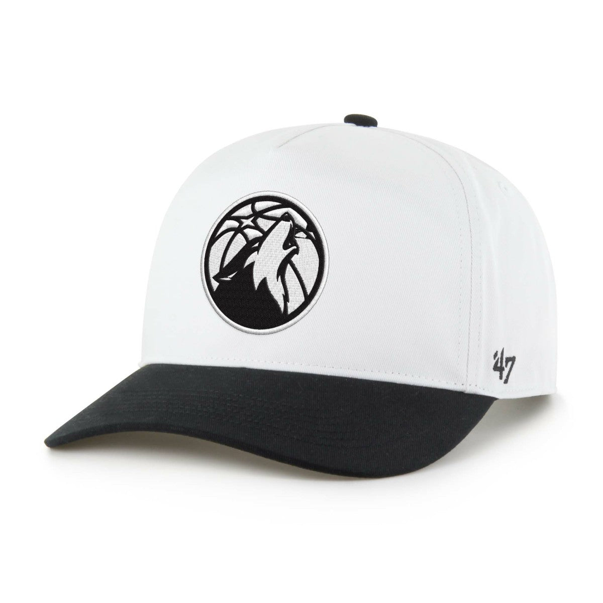 Minnesota Timberwolves '47 Black & White Hitch Adjustable Hat | 47 brand for sale