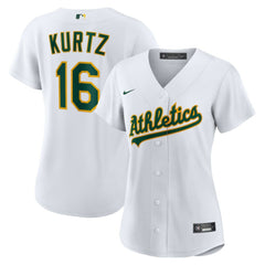 Nick Kurtz Athletics Women's Home Replica Player Jersey - White | Nike