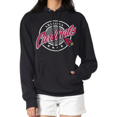 Arizona Cardinals G-III 4Her by Carl Banks Women's Pinstripe Circle Fleece Pullover Hoodie - Black online