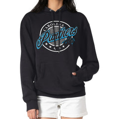 Carolina Panthers G-III 4Her by Carl Banks Women's Pinstripe Circle Fleece Pullover Hoodie - Black for sale