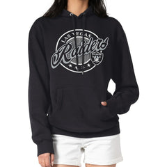 Las Vegas Raiders G-III 4Her by Carl Banks Women's Pinstripe Circle Fleece Pullover Hoodie - Black online