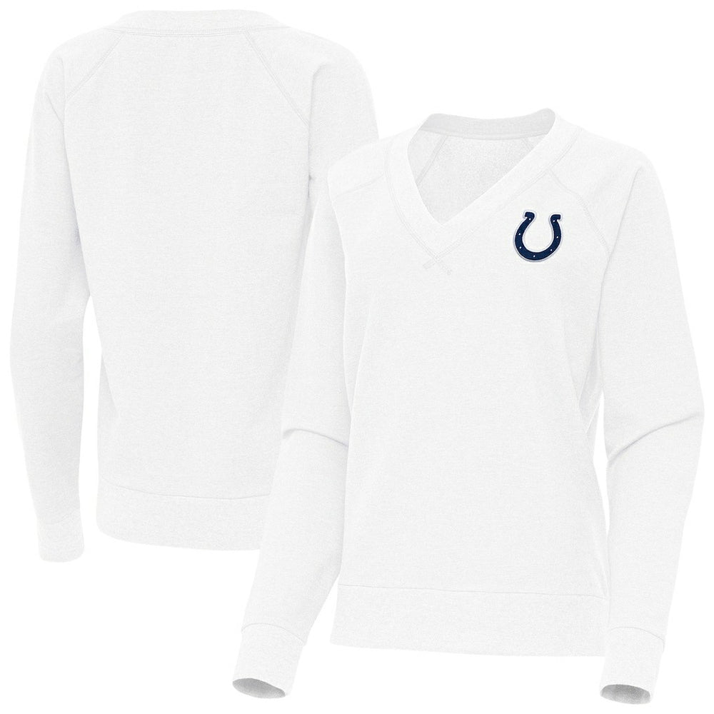 Indianapolis Colts Antigua Women's Varsity Tri-Blend V-Neck Long Sleeve T-Shirt - White sale