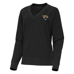 Jacksonville Jaguars Antigua Women's Varsity Tri-Blend V-Neck Long Sleeve T-Shirt - Heather Black cheap