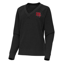 Tampa Bay Buccaneers Antigua Women's Varsity Tri-Blend V-Neck Long Sleeve T-Shirt - Heather Black on sale