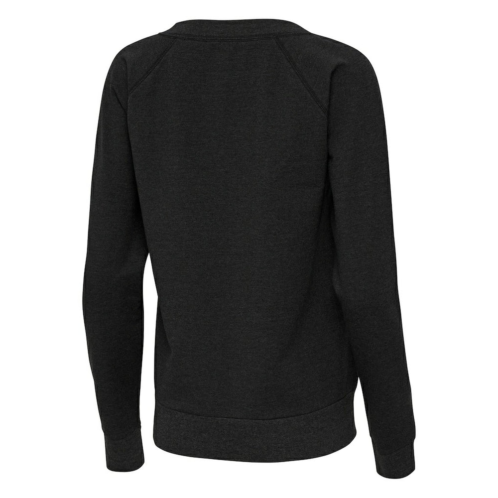 New Orleans Saints Antigua Women's Varsity Tri-Blend V-Neck Long Sleeve T-Shirt - Heather Black cheap