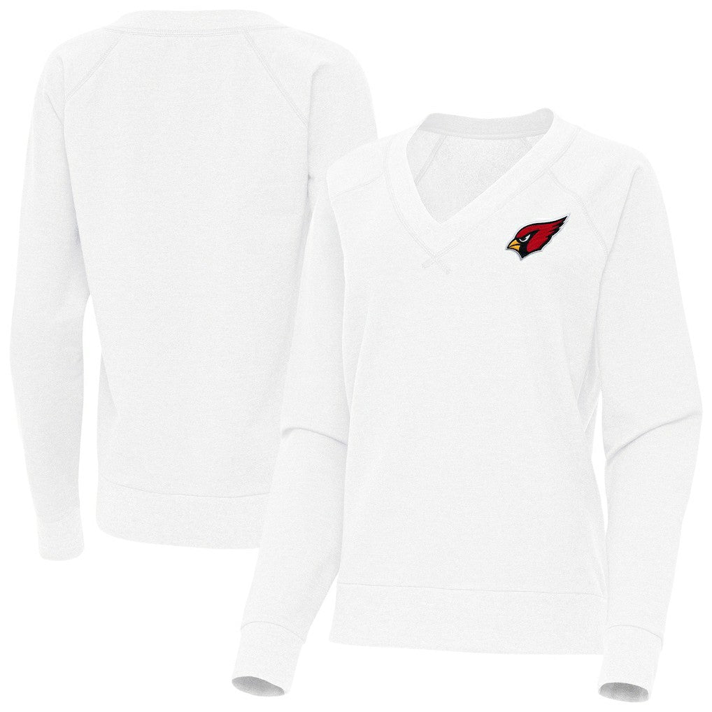 Arizona Cardinals Antigua Women's Varsity Tri-Blend V-Neck Long Sleeve T-Shirt - White discount