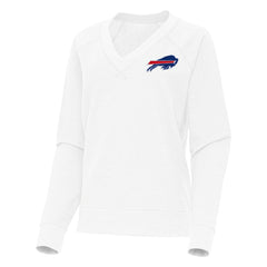 Buffalo Bills Antigua Women's Varsity Tri-Blend V-Neck Long Sleeve T-Shirt - White on sale