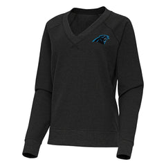 Carolina Panthers Antigua Women's Varsity Tri-Blend V-Neck Long Sleeve T-Shirt - Heather Black discount