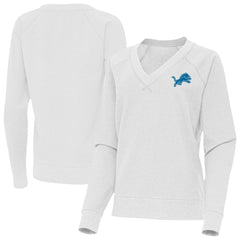 Detroit Lions Antigua Women's Varsity Tri-Blend V-Neck Long Sleeve T-Shirt - Heather Gray discount