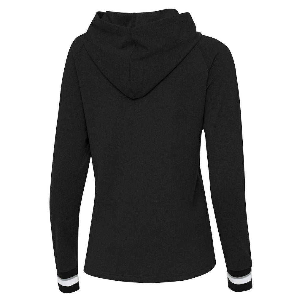 Washington Commanders Antigua Women's Trek Raglan Pullover Hoodie - Black sale