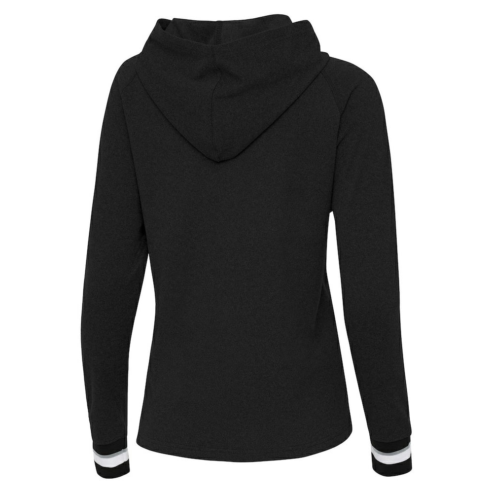 Washington Commanders Antigua Women's Trek Raglan Pullover Hoodie - Black sale