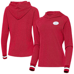 San Francisco 49ers Antigua Women's Trek Raglan Pullover Hoodie - Scarlet on sale