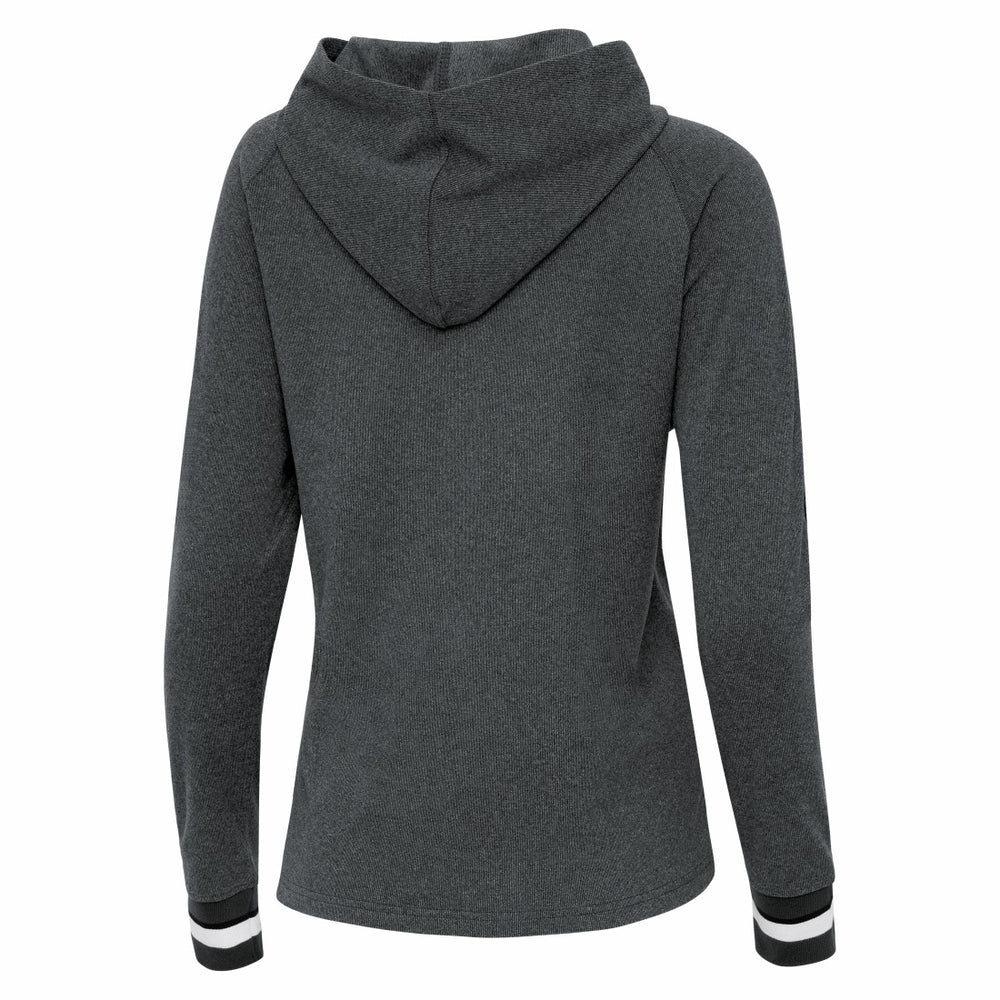 Detroit Lions Antigua Women's Trek Raglan Pullover Hoodie - Heather Charcoal online