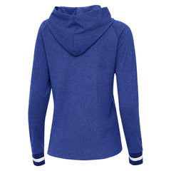 Indianapolis Colts Antigua Women's Trek Raglan Pullover Hoodie - Heather Royal on sale