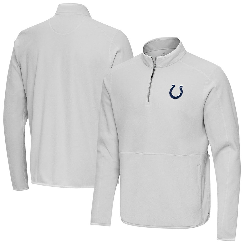 Indianapolis Colts Antigua Step Up Quarter-Zip Pullover - Gray on sale