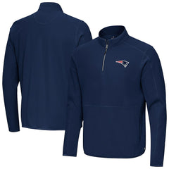 New England Patriots Antigua Step Up Quarter-Zip Pullover - Navy outlet