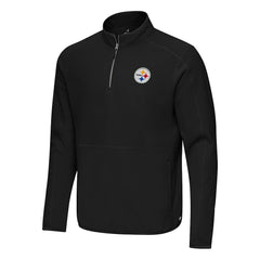 Pittsburgh Steelers Antigua Step Up Quarter-Zip Pullover - Black for sale