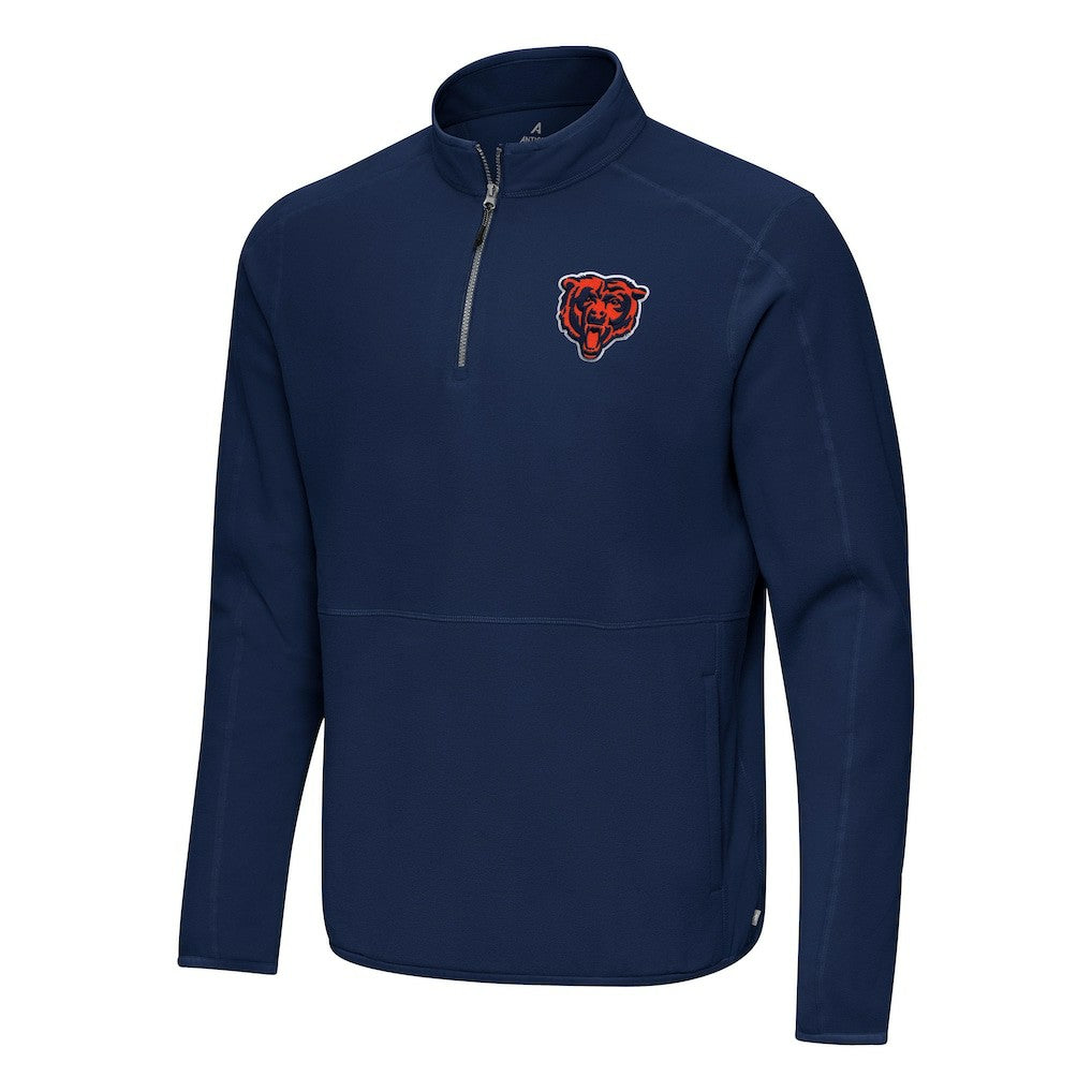 Chicago Bears Antigua Step Up Quarter-Zip Pullover - Navy on sale