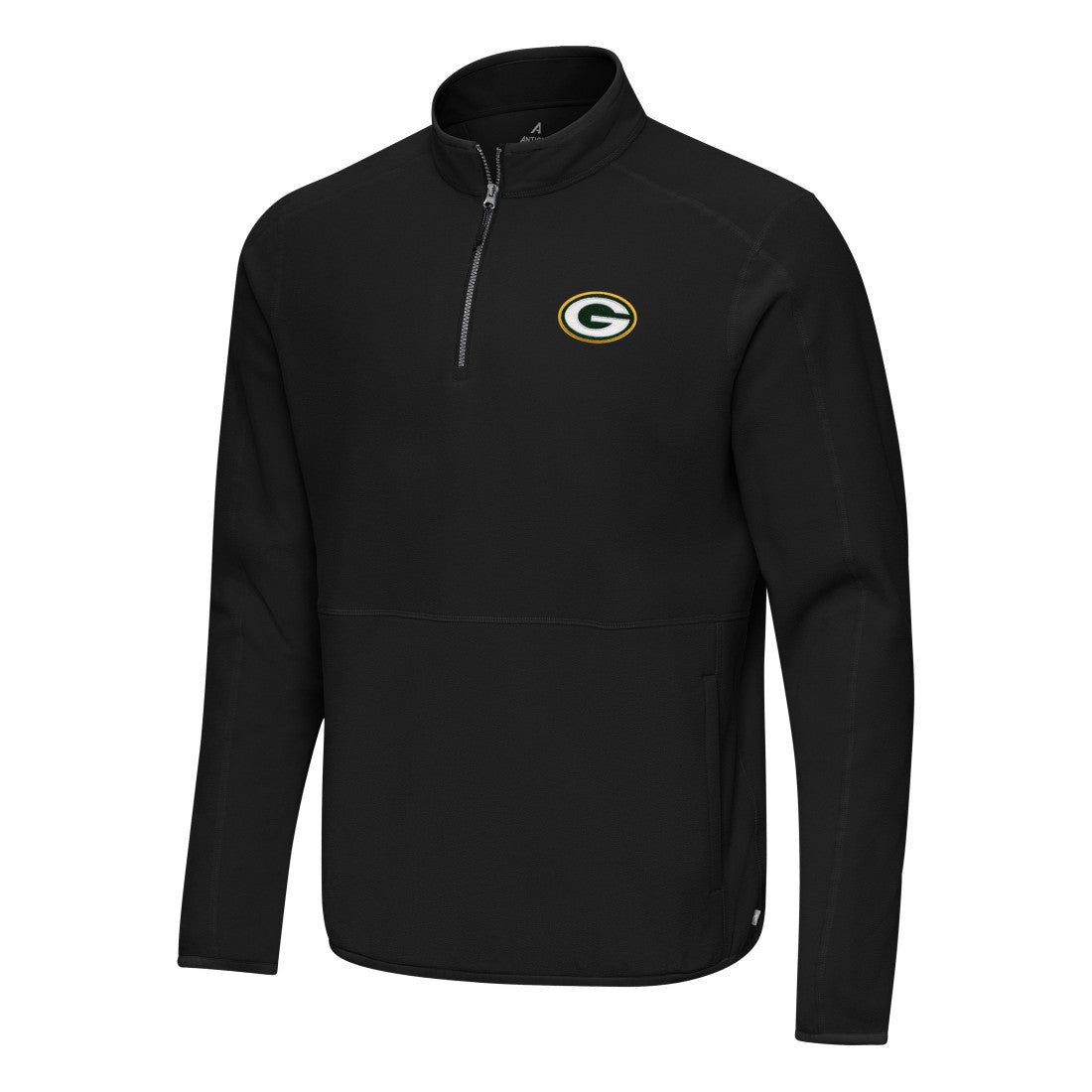 Green Bay Packers Antigua Step Up Quarter-Zip Pullover - Black sale