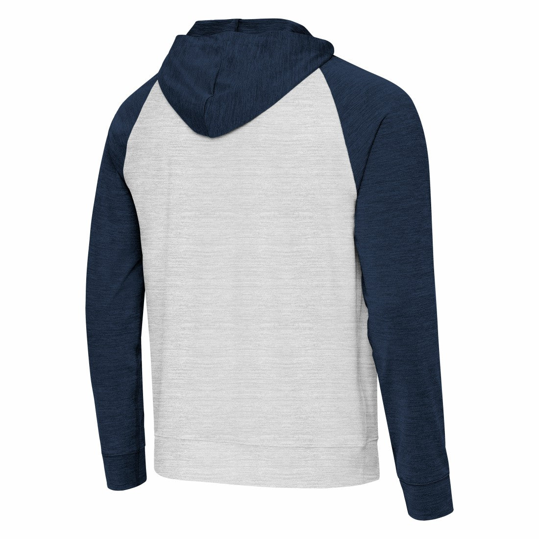 Houston Texans Antigua Urgent Raglan Pullover Hoodie - Heather Gray/Heather Navy sale