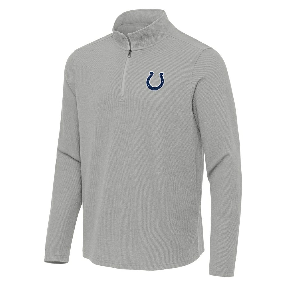 Indianapolis Colts Antigua Sync Tri-Blend Quarter-Zip Pullover - Heather Gray cheap
