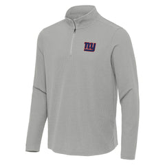 New York Giants Antigua Sync Tri-Blend Quarter-Zip Pullover - Heather Gray on sale