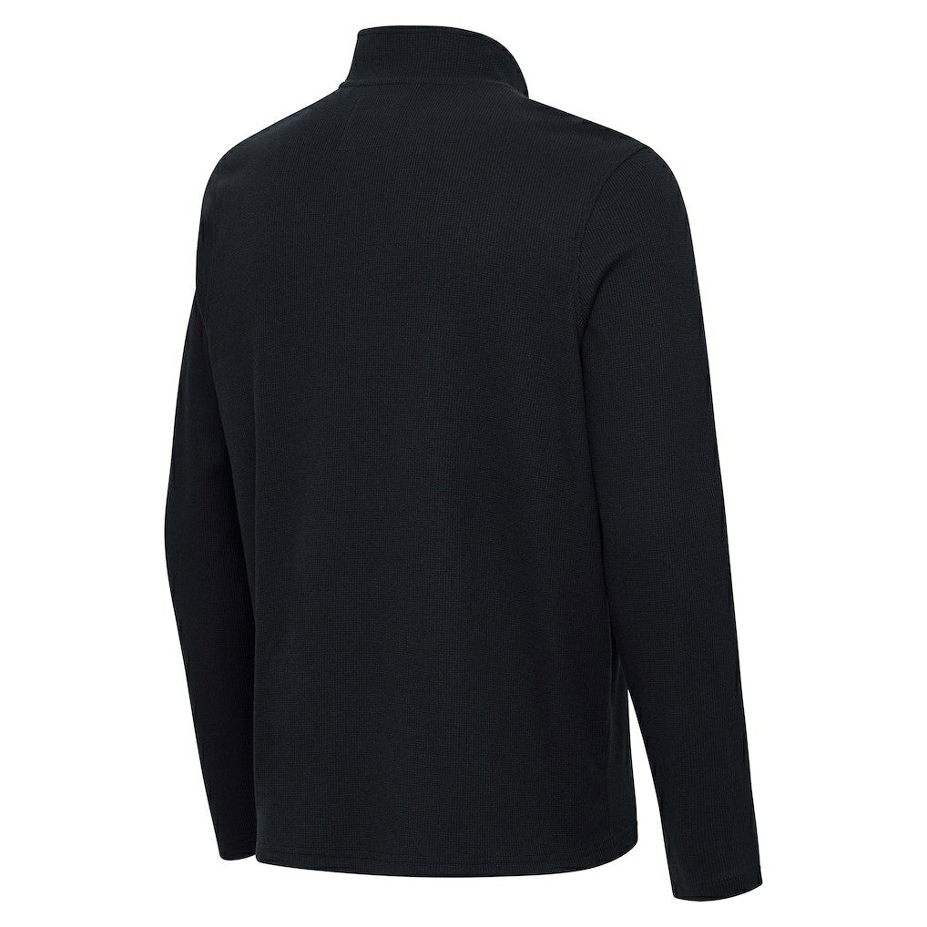 San Francisco 49ers Antigua Sync Tri-Blend Quarter-Zip Pullover - Heather Black cheap