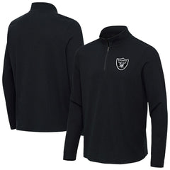 Las Vegas Raiders Antigua Sync Tri-Blend Quarter-Zip Pullover - Heather Black discount