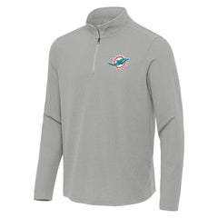 Miami Dolphins Antigua Sync Tri-Blend Quarter-Zip Pullover - Heather Gray online