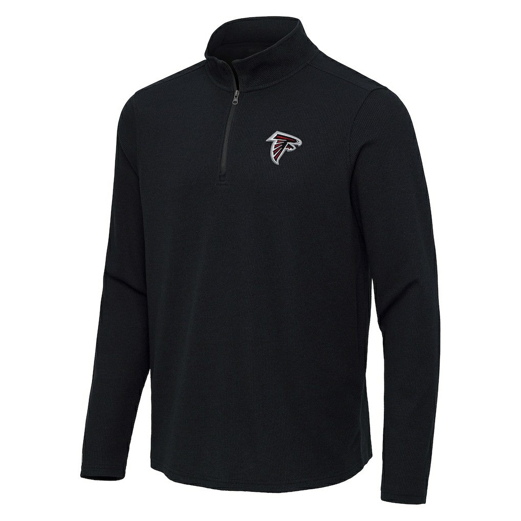 Atlanta Falcons Antigua Sync Tri-Blend Quarter-Zip Pullover - Heather Black for sale