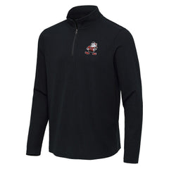 Cleveland Browns Antigua Throwback Sync Tri-Blend Quarter-Zip Pullover - Heather Black discount