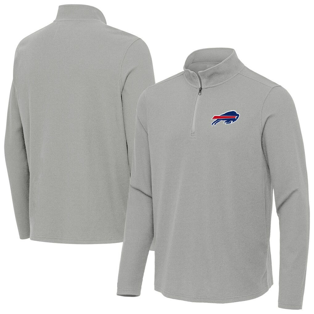 Buffalo Bills Antigua Sync Tri-Blend Quarter-Zip Pullover - Heather Gray discount