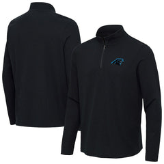 Carolina Panthers Antigua Sync Tri-Blend Quarter-Zip Pullover - Heather Black discount